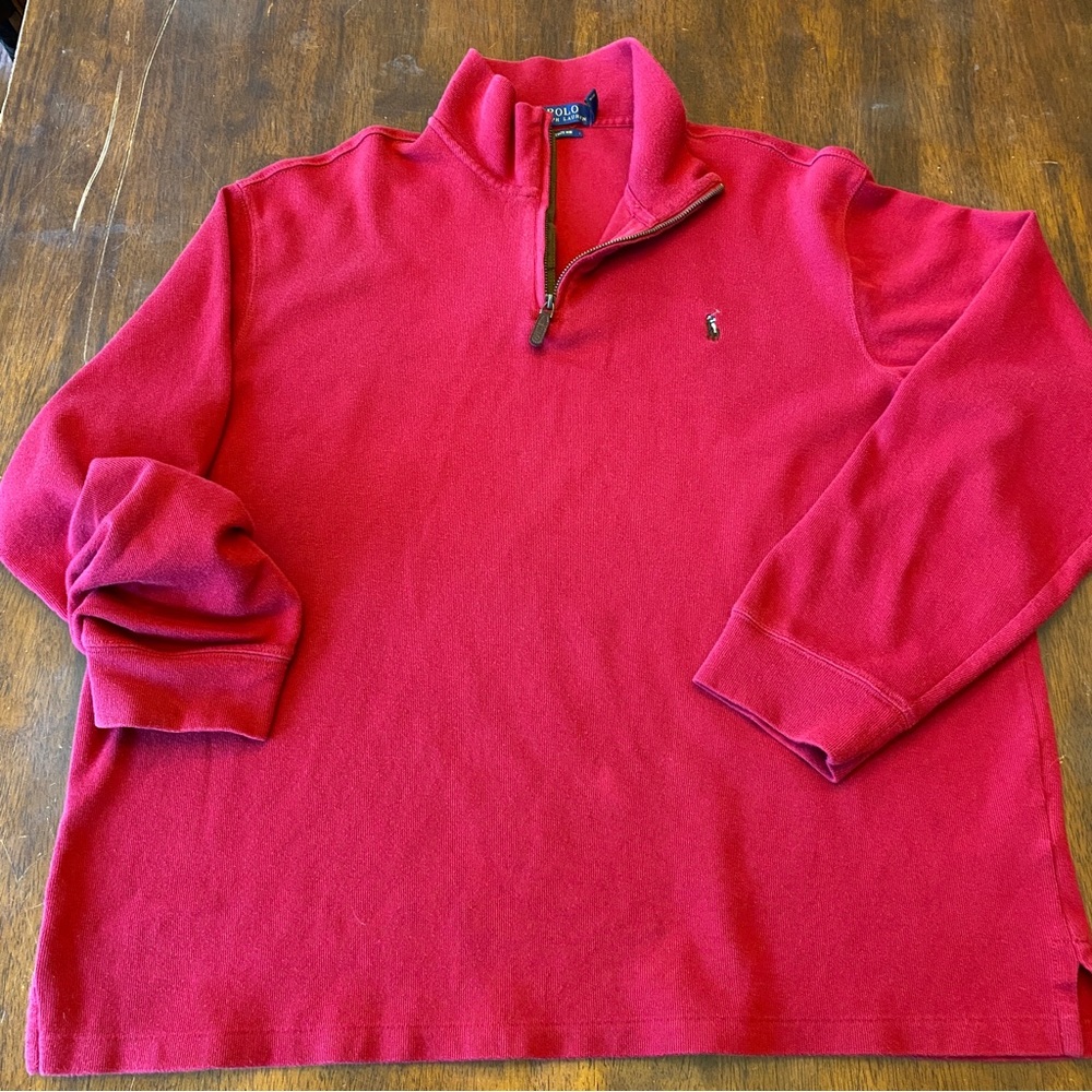 Men’s Polo Long Sleeve Pullover - XXL
